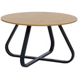 Unique Furniture Okrogla mizica z mizno ploščo v hrastovem dekorju ø 80 cm Cesura – | Shoptok.si