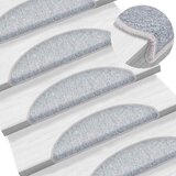  Prostirke za stepenice 30 kom 56x17x3 cm svijetlo sive poluokrugle | shoptok.hr
