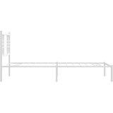  Metalni okvir za krevet s uzglavljem bijeli 100x200 cm | shoptok.hr