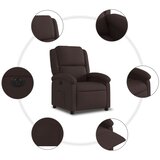  Električni naslonjač od tkanine tamnosmeđi | shoptok.hr