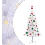  Umjetno božićno drvce s stalakom Bijelo 120 cm PVC i čelik | shoptok.hr