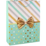  Large Gift Bag With Bow Gold Decorations 55 x 43 x 15cm | shoptok.hr