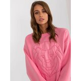 Fashion Hunters Oversize Pink Stuffed Hoodie Cene