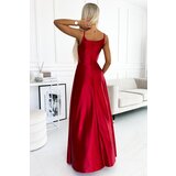 Numoco Elegant satin maxi dress with straps | shoptok.hr