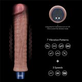 Lovetoy Real Softee Vibrating Dildo 9.5" Brown | Shoptok.si