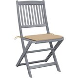 Maison Chic Zložljivi Vrtni Stoli - Stol za vrti 6 kosov z blazinami trden akacijev les JS3156, (21875660) | Shoptok.si
