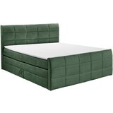 MID.YOU POSTELJA BOXSPRING 180 cm x 200 cm , tekstil, leseni material olivno zelena | Shoptok.si