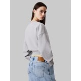 Calvin Klein Jeans Sweater majica siva melange / crna / bijela | shoptok.hr