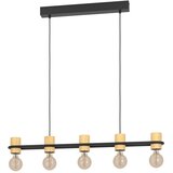 Eglo Viseća lampa CHIEVELEY 5xE27 88,5 cm crna/drvo 43541 Cene