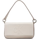 Calvin Klein Jeans Ročna torba Sculpted Flap Shoulder Pouch25 LV04K3148G Écru Cene