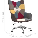  Stolica za opuštanje s uzorkom patchworka od tkanine - Siva 1 | shoptok.hr