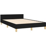  Za krevet s uzglavljem crni 120 x 200 cm od tkanine | shoptok.hr