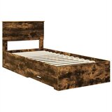  Krevetna konstrukcija s ladicama Dimljeni hrast 90 x 190 cm | shoptok.hr