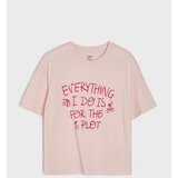 Sinsay Pamučna majica s natpisom | shoptok.hr