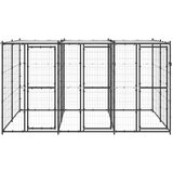 Vanjski kavez za pse s krovom čelični 7,26 m² | shoptok.hr