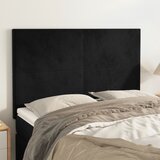 Uzglavlje Crno 144x5x118/128 cm Baršunasto | shoptok.hr