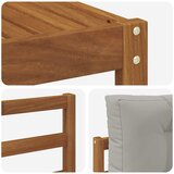  Set vanjskih sofa s jastukom 6 pcs Prirodna i svjetlosiva | shoptok.hr