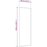  Ogledalo za vrata crno 40 x 100 cm od stakla i aluminija | shoptok.hr