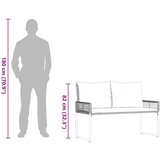  Zunanja klop z blazino Črna in turkizna 118 x 55 x 82 cm, (5000272769) | Shoptok.si