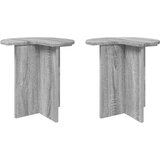  Bocni stol 2 pcs Siva sonoma Ø 39 x 38 cm Konstruirano drvo | Eponuda.ba