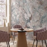  Foto tapeta - Marble Flowers - Natural Stone Structures in Pastel Colours 400x280 Vodootporna | shoptok.hr