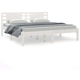  Posteljni okvir bel iz trdne borovine 200x200 cm, (20645524) | Shoptok.si