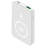 Celly magnetic wireless power bank 5000 mAh + kabl Type-A na Type-C bela | ePonuda.com