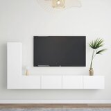 Furnova Komplet TV omaric 3-delni bela iverna plošča, (21923727) | Shoptok.si