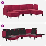  Set namještaja za dnevni boravak 6 pcs Vinska crvena Baršun | Eponuda.ba