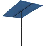  Vrtni suncobran s aluminijskim stupom 2 x 1,5 m azurnoplavi | shoptok.hr