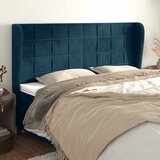  Uzglavlje s ušima tamnoplavo 183x23x118/128 cm baršunasto | Eponuda.com