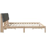  Krevetni okvir s tapiciranim uzglavljem Smeđa 200 x 200 cm | Eponuda.com
