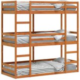  Trostruki krevet na kat voštano smeđi 90x190 cm borovina | shoptok.hr