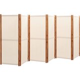 Sobna pregrada sa 6 panela krem bijela 420 x 180 cm | shoptok.hr