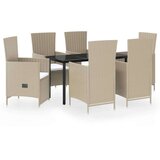  7-dijelni vrtni blagovaonski set s jastucima bež | shoptok.hr