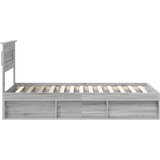  Konstrukcija postelje z vzmetnico Siva Sonoma 90 x 200 cm, (5000104048) | Shoptok.si