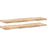 vidaXL Viseče police 2 kosa 140x40x4 cm neobdelan trden akacijev les, (21325936) | Shoptok.si