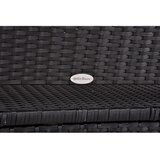 Garden Pleasure Črna vrtna klop iz ratana Ferrara - | Shoptok.si