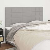 vidaXL Posteljno vzglavje 4 kosa svetlo siv 80x5x78/88 cm blago | Shoptok.si