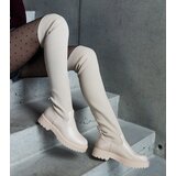 Gemre Light beige boots with elastic upper Elija | Shoptok.si