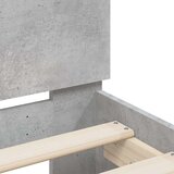  Posteljni okvir z vzglavjem betonsko siv 135x190 cm inž. les, (20978749) | Shoptok.si