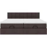 vidaXL Otomanski posteljni okvir z vzmetnicami rjav 200x200 cm blago | Shoptok.si