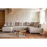 Miuform Bež sklopiva kutna garnitura od samta (s desnim kutom/u obliku slova "U") Lazy Lukka – | shoptok.hr