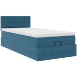 vidaXL Okvir kreveta s madraca tamnoplavi 90x200cm baršunasti | shoptok.hr