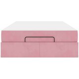  Posteljni okvir z vzmetnico z vzmetnico 2 pcs Roza Žamet, (5000128282) | Shoptok.si