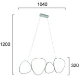  LED luster na sajli HELIX LED/50W/230V, srebrne boje | Eponuda.com