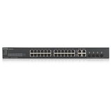 Zyxel GS1920-24 v2, 28p (24Gigabit RJ45, 4x Gigabit combo (metalSFP)), IPv6,L2, fanless, Rackmount ( GS1920-24V2-EU0101F ) | Eponuda.com
