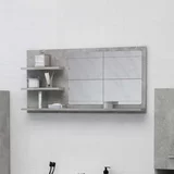  Kupaonsko ogledalo siva boja betona 90 x 10,5 x 45 cm iverica