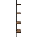  Zidna polica Dimljeni hrast 61 x 13.5 x 105.5 cm Prerađeno drvo Slike
