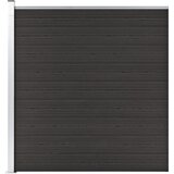 vidaXL ograjni panel wpc 175x186 cm črn | Shoptok.si